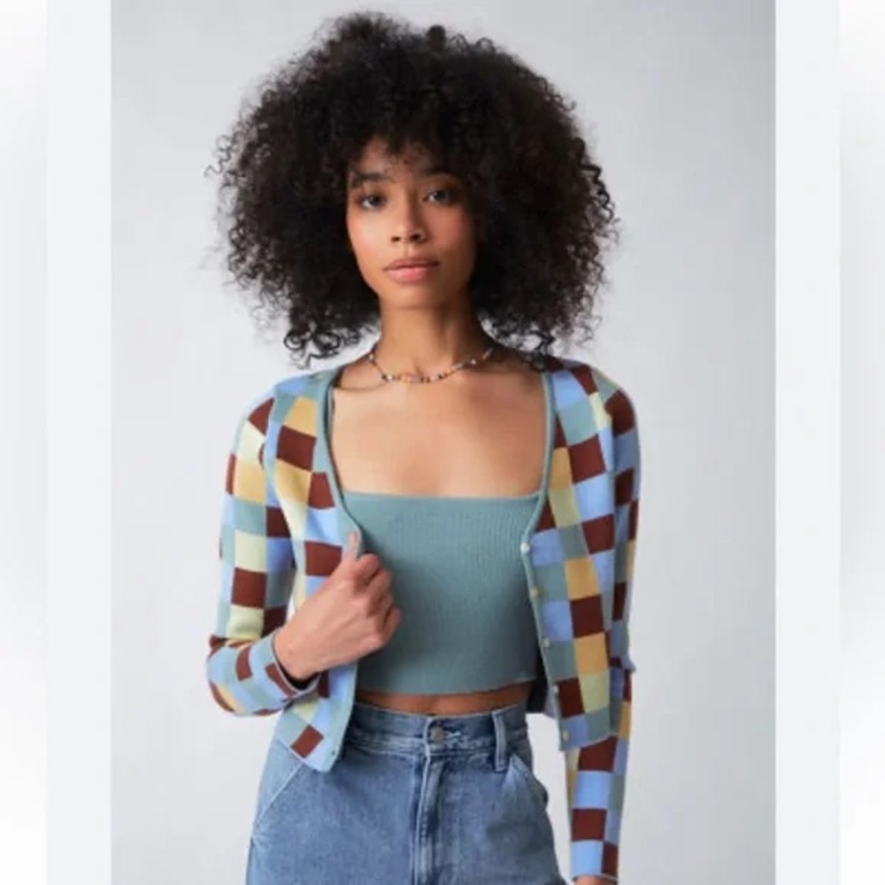 Kendall & Kylie Plaid Cardigan